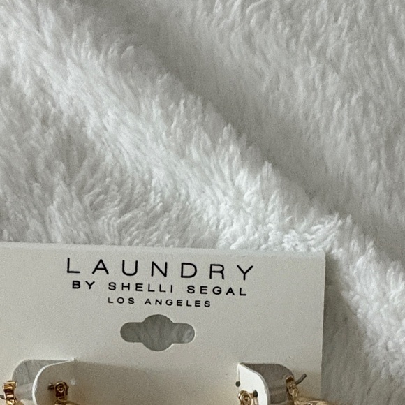 Laundry by Shelli Segal Gold Twisted Hoop Earrings - Picture 2 of 3